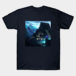 Machu Picchu in a Cyberpunk Future T-Shirt